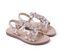 GIOSEPPO BEARSDEN - Sandalias de Piel Metalizada para Niña, con Correa Ajustable, Suela Flexible de TPR, Color Oro, Talla 38