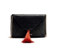 Gioseppo|Bolso estilo Bandolera de mujer TRUMBULL| Cartera ceremonia rafia con adornos de flecos| Moda Verano | Cierre cremallera y bolsillo interior| Bolso bohemio uso diario y viajes