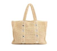 Gioseppo|Bolso estilo Tote bag de mujer LOMIRA| Rafia con adornos pedreria en tono natural| Moda Playa Verano | Cierre cremallera y bolsillo interior| Bolso bohemio uso diario y viajes