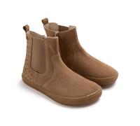 GIOSEPPO Bota Barefoot niña en color Arena con detalle perforado y acabado en metálico, suela TPR flexible y plantilla textil extraíble. Puntera ancha para una pisa natural.