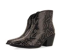 GIOSEPPO Botín Estilo Cowboy Negro con Detalle de Tachuelas para Mujer struer