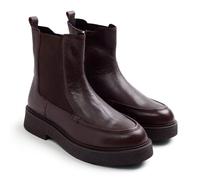 GIOSEPPO botin mujer Marrón en piel estilo chelsea con elásticos laterales. Punta redondeada. Cuentan con plantilla acolchada. Altura tacón: 4 cm y suela de caucho TPR