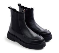 GIOSEPPO botin mujer Negro en piel estilo chelsea con elásticos laterales. Punta redondeada. Cuentan con plantilla acolchada. Altura tacón: 4 cm y suela de caucho TPR