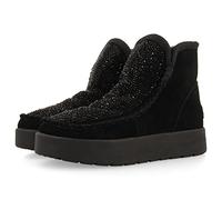 GIOSEPPO Botín Tipo Australiano de Serraje Negro con Cristales para Mujer cupar