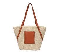 GIOSEPPO Capazo de rafia color cuero para mujer rialma