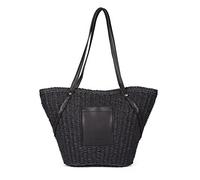 GIOSEPPO Capazo de rafia color negro para mujer rialma