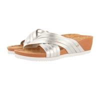 GIOSEPPO Chanclas con CUÑA Y Tiras Plateadas para Mujer BREAGE