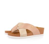 GIOSEPPO Chanclas con Tiras Doradas para Mujer QORMI