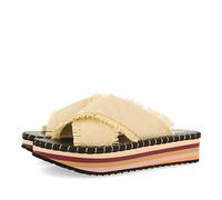 GIOSEPPO Chanclas de Playa Color Beige con Piso Multicolor para Mujer terena