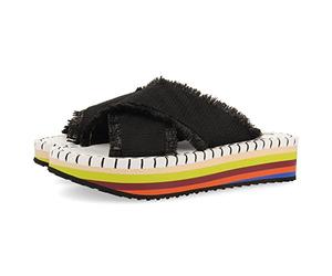 GIOSEPPO Chanclas de Playa Color Negro con Piso Multicolor para Mujer terena