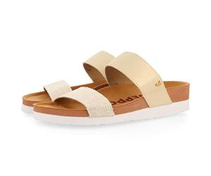 GIOSEPPO Chanclas Estilo Bio con Tiras Doradas para Mujer Whittier