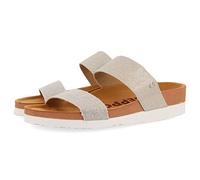 GIOSEPPO Chanclas Estilo Bio con Tiras Plata para Mujer Whittier