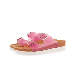GIOSEPPO Chanclas Fucsia Transparente Tipo Bio con Hebillas para Mujer acalaca