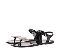GIOSEPPO Chanclas Negras con Adorno Multicolor para Mujer Maryland