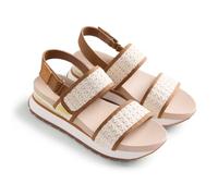 Gioseppo DODOMA - Sandalias Estilo Deportivo con Crochet Hecho a Mano para Mujer, Comodidad y Estilo, Cierres Ajustables y Planta Anatómica, Color Beige, Talla 39
