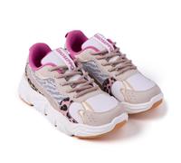 Gioseppo Gully - Zapatillas Estilo Deportivo de Malla con Estampado Animal y Detalles Brillantes para Niño, Cierre Ajustable, Plantilla GIO Memory Effect, Suela de Fylon, Estampado Leopardo, Talla 36