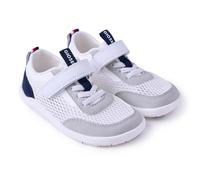 GIOSEPPO Holdrege - Zapatillas Barefoot de Rejilla para Niño con Acentos de Color, Cierre Ajustable, Suela Flexible y Antideslizante, Puntera Amplia, Color Azul Marino, Talla 38