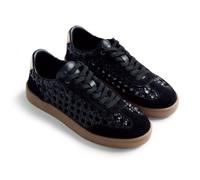 Gioseppo IJEBU - Zapatillas Deportivas para Mujer, con Piel Trenzada y Plantilla Acolchada, Suela de Caucho, Correa de Tobillo, Color Negro, Talla 42