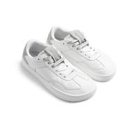 GIOSEPPO Kano - Zapatillas Barefoot Unisex de Piel con Acentos de Color, Doble Cordón, Suela Flexible y Antideslizante, Puntera Amplia, Color Gris, Talla 38