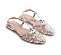 GIOSEPPO KITODI, Zapatos Planos Mary Jane Mujer, Platino, 39 EU