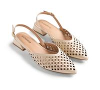 Gioseppo LAGOS - Zapatos de Tacón Estilo Salones Destalonados con Detalle de Tachas, Diseño Elegante y Confortable, Suela Flexible de Caucho, Color Off-White, Talla 41