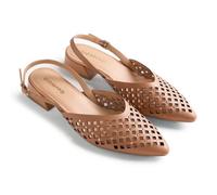 Gioseppo LAGOS - Zapatos de Tacón Estilo Salones Destalonados con Detalle de Tachas, Diseño Elegante y Confortable, Suela Flexible de Caucho, Color Cuero, Talla 38