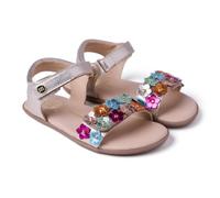Gioseppo LOITOK - Sandalias de Piel con Tachas y Detalle Bicolor de Flores, Correa Ajustable en el Tobillo y Empeine, Suela Flexible de TPR, Color Multicolor, Talla 32
