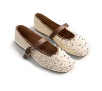 GIOSEPPO MANYONI, Zapatos Planos Mary Jane Mujer, Off-White, 37 EU