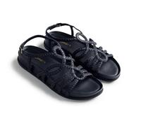 Gioseppo MARIGAT - Sandalias de Piel Trenzada a Mano con Correa Ajustable y Planta Anatómica para Mujer, Estilo Natural y Cómodo, Color Negro, Talla 40