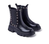Gioseppo, Modelo DENHAM. Botas tipo chelsea con ollados. Suela tipo track. Cuentan con plantilla acolchada, elástico en el lateral externo y cremallera interna