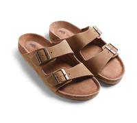 Gioseppo MUSOMA - Sandalias de Piel para Hombre con Hebillas, Plantilla Tipo Bio Absorbente del Sudor, Diseño Ergonómico y Suela de EVA Ligera, Color Cuero, Talla 42