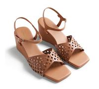 Gioseppo PESHTIGO - Sandalias de Tacón con Tiras para Mujer, Estilo Salón Destalonado, Punta Afilada, Cierre Ajustable, Diseño Moderno, Color Camel, Talla 37