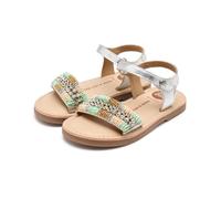 Gioseppo| Sandalia plana niña BURNETT|Zapato piel| Cierre hebilla||Plata|Talla 30