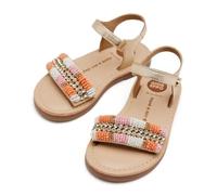 GIOSEPPO| Sandalia plana niña BURNETT|Zapato piel| Cierre hebilla||Platino|Talla 27