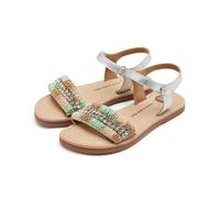 GIOSEPPO| Sandalia plana niña COUDERAY|Zapato piel|Cierre ajustable niña||Plata|Talla 39