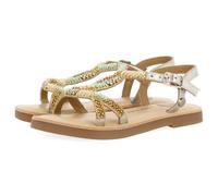 GIOSEPPO| Sandalia plana niña DIXMONT|Zapato piel| Cierre hebilla||Plata|Talla 33