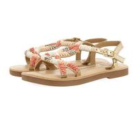 Gioseppo| Sandalia plana niña DIXMONT|Zapato piel| Cierre hebilla||Platino|Talla 29