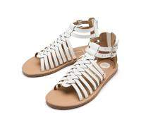 GIOSEPPO| Sandalia plana niña ONALASKA|Zapato piel| Cierre hebilla||Blanco|Talla 36