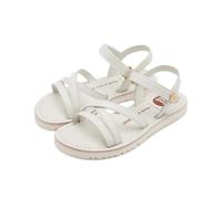GIOSEPPO| Sandalia plana niña TOLLAND|Zapato piel|Cierre ajustable niña||Blanco|Talla 34