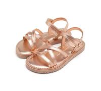 Gioseppo| Sandalia plana niña TOLLAND|Zapato piel|Cierre ajustable niña||Oro Rosado|Talla 29