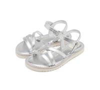 Gioseppo| Sandalia plana niña TOLLAND|Zapato piel|Cierre ajustable niña||Plata|Talla 30
