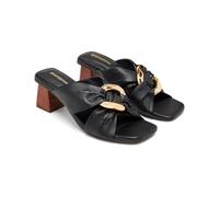 GIOSEPPO| Sandalia tacón piel ALSTEAD| Altura tacón 6 cm| Destalonada Mujer||Negro|Talla 39