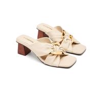 GIOSEPPO| Sandalia tacón piel ALSTEAD| Altura tacón 6 cm| Destalonada Mujer||Off-White|Talla 37