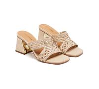 GIOSEPPO| Sandalia tacón piel KEWAUNEE| Altura tacón 2,5 cm| Destalonada Mujer||Off-White|Talla 35