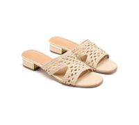 GIOSEPPO| Sandalia tacón piel LINN| Altura tacón 3 cm| Destalonada Mujer||Off-White|Talla 38