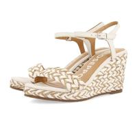 GIOSEPPO Sandalias Blancas Y Color Natural DE CUÑA Alta con Trenzados para Mujer Tigard