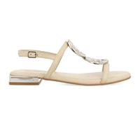 GIOSEPPO Sandalias Color Off-White DE Piel con Adornos METÁLICOS para Mujer TROFA