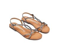 GIOSEPPO Sandalias Color Plomo de Tiras Finas Trenzadas para Mujer nioaque