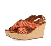 GIOSEPPO Sandalias con Rejilla Color Coral y cuña para Mujer bussang