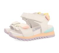 GIOSEPPO Sandalias de Corte Tiras Ajustable Blancas con Acentos de Color para niñas thiotte